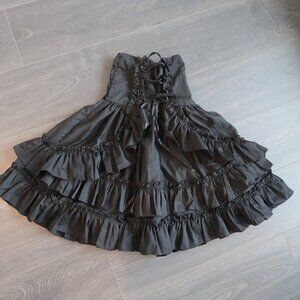 Gothic Layered Black Petticoat Skirt